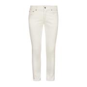 Dondup Slim-Fit Jeans för den moderna mannen White, Herr