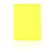 Comme des Garçons Fluorescerande läderplånbok med guldlogotyp Yellow, ...