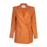 Harris Wharf London Oversized D.b. Blazer med Rayon Orange, Dam