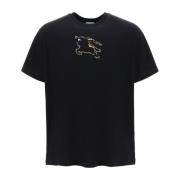 Burberry EKD Inlay Tartan T-shirt Black, Herr