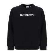 Burberry Logoprydd Tröja med Puff-effekt Black, Herr