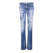 Dsquared2 Flare jeans med rivet detalj Blue, Dam