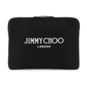 Jimmy Choo Påse med Kontrasterande Logo och Dragkedjestängning Black, ...