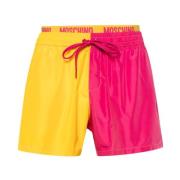 Moschino Fuchsia Färgblock Badshorts Multicolor, Herr