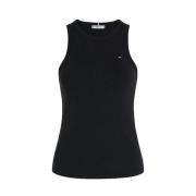 Tommy Hilfiger Räfflad Tanktop Black, Dam