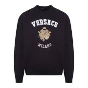Versace Bomullssweatshirt med långa ärmar Black, Herr
