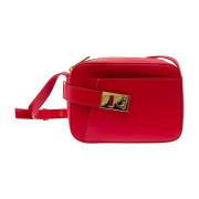 Salvatore Ferragamo Röd Axelväska Arkiv Kamera Red, Dam