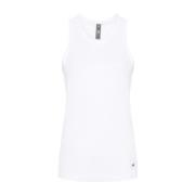 Adidas by Stella McCartney Vit Ribbad Ärmlös Top med Racerback White, ...