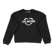 Love Moschino Svart Bomullssweatshirt Black, Dam