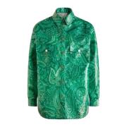 Etro Kärlekskjorta med ikoniskt paisleymönster Green, Dam