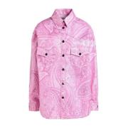 Etro Tryckt Nylonskjorta med Långa ärmar Pink, Dam