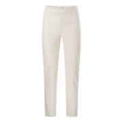 Brunello Cucinelli Capribyxor i Bomullstwill med Halsband White, Dam