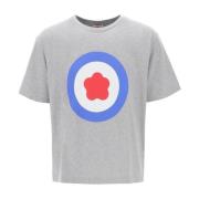 Kenzo Oversized Target T-Shirt med Kenzo Motiv Gray, Herr