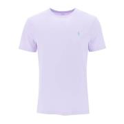 Ralph Lauren Logotyp Broderad Slim Fit T-shirt Purple, Herr