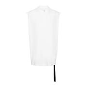 Rick Owens Mjölk Tarp Top White, Herr