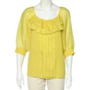 Oscar De La Renta Pre-owned Pre-owned Silke toppar Yellow, Dam