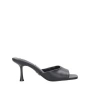 Steve Madden Sandal i lackläder med 7 cm klack Black, Dam