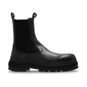 Jil Sander Chelsea boots med logotyp Black, Herr