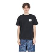 Tommy Jeans Svart Essential Cb Flag Tee Black, Herr