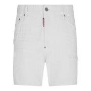 Dsquared2 Vita Denim Bull Shorts White, Herr