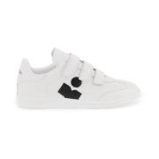 Isabel Marant Étoile Beth Lädersneakers med Kontrasterande Logotyp Whi...