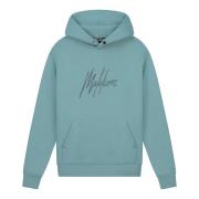 Malelions Randiga Signature Hoodies Blue, Herr