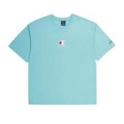 Champion Grön Mitten Broderad Logo Tee Blue, Unisex