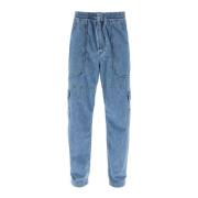 Isabel Marant Lätta cargo jeans med fickor Blue, Herr