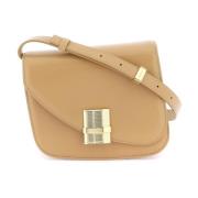 Salvatore Ferragamo Fiamma Crossbody Väska med Gancini Stängning Beige...