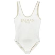 Balmain Pre-owned Pre-owned Tyg toppar Beige, Dam