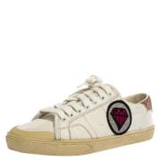 Yves Saint Laurent Vintage Pre-owned Tyg sneakers White, Dam