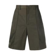 Valentino Casual Shorts med Logo Patch Detaljer Green, Herr