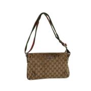 Gucci Vintage Pre-owned Canvas gucci-vskor Beige, Dam