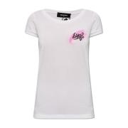 Dsquared2 T-shirt med logotyp White, Dam