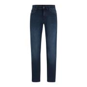 Hugo Boss Slim Fit Regular Rise Blå Denim Jeans Blue, Herr