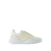 Alexander McQueen Vita Läder Court Sneakers White, Herr