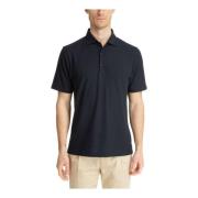 Lardini Enfärgad Polo Shirt med 3 Knappar Blue, Herr