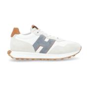 Hogan Sneaker i mocka i vitt och beige Multicolor, Herr