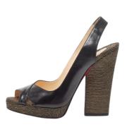 Christian Louboutin Pre-owned Pre-owned Laeder sandaler Black, Dam