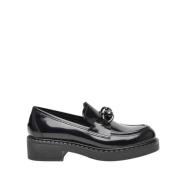 Rotta Svart Läder Moccasin Black, Dam