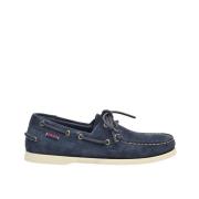 Sebago Blå Mockasin i Mocka Blue, Herr