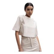 Ahlvar Gallery Skimrande Cropped Tee Beige, Dam