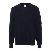 C.p. Company Blå Cotton Crepe Jumper Blue, Herr