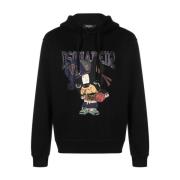 Dsquared2 D2 Hund Pullover Hoodie Black, Herr