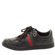 Gucci Vintage Pre-owned Laeder sneakers Black, Dam