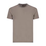 Zanone Mudfärgad Rund Hals Bomull T-shirt Beige, Herr