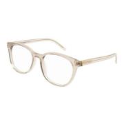 Saint Laurent Transparent Nude Eyewear Frames Beige, Unisex