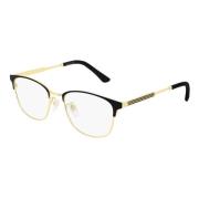 Gucci Gold Black Sunglasses Yellow, Unisex