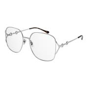 Gucci Silver Eyewear Frames Gray, Unisex