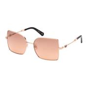 Swarovski Gold/Brown Shaded Sunglasses Sk0357 Yellow, Unisex